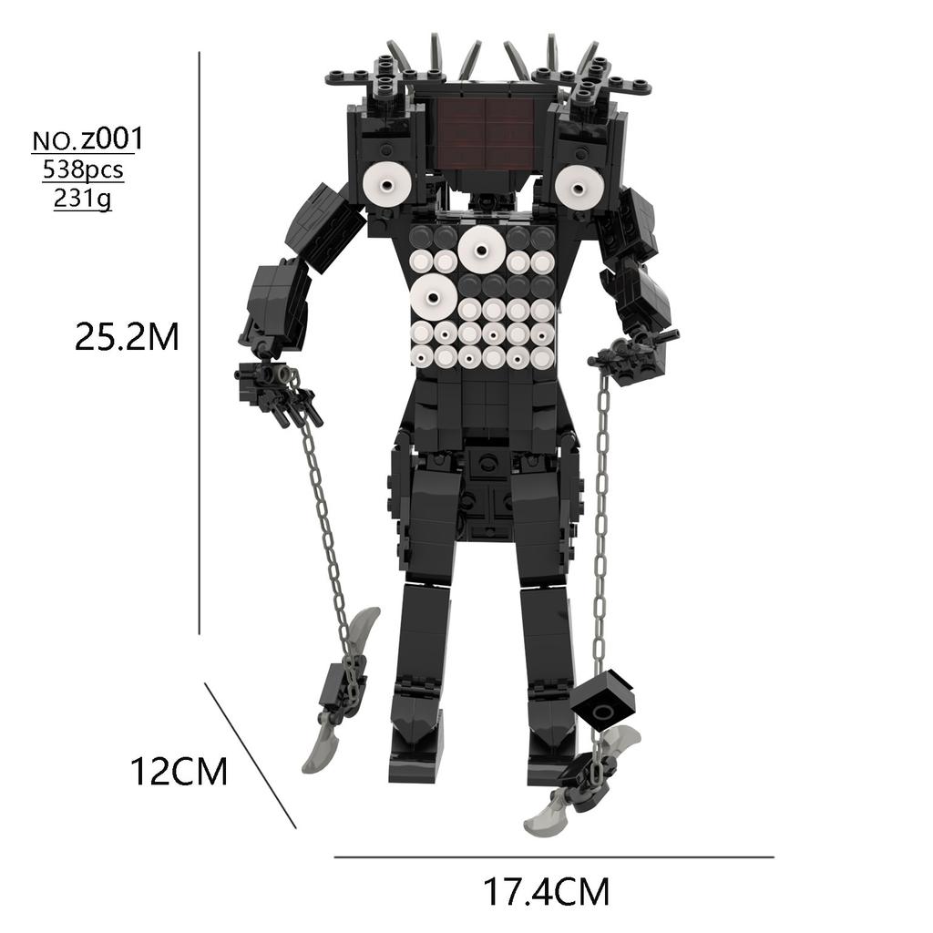 Compatible With Skibidi Toilet MOC Abstract Building Blocks Upgrade Titan Speaker King Model Bricks Toys