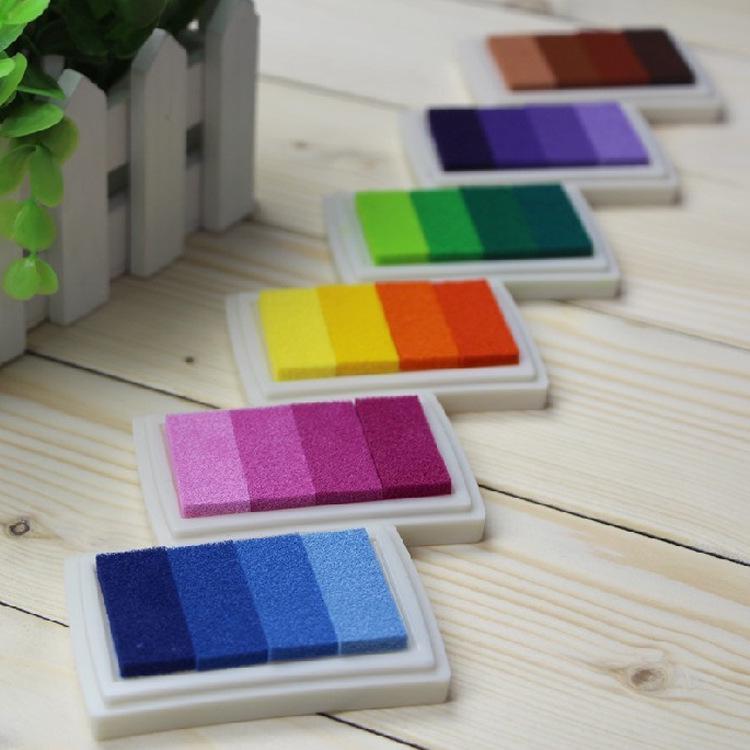 Stamp Companion: 4-Color Gradient Inkpad for DIY Journaling, Available in 6 Color Sets
