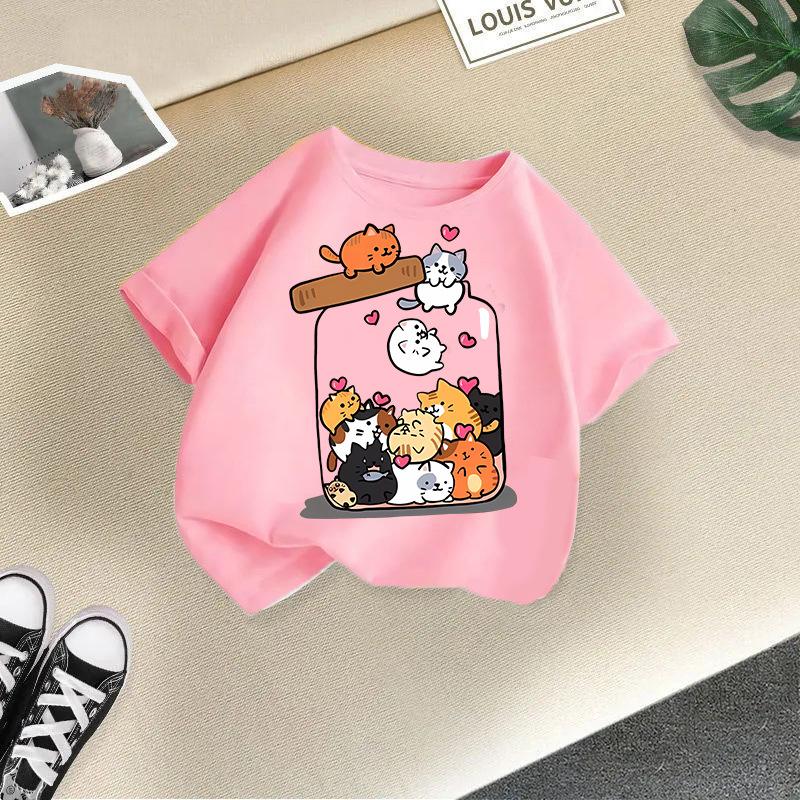 Children T-shirt 2-13Y Cute Cartoon Printed Kids 100% Cotton Clothes Tshirt Tops Tee Summer Kid T Shirt