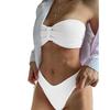 European American High Waist Bandeau Bikini - Sexy Bodycon Swimsuit