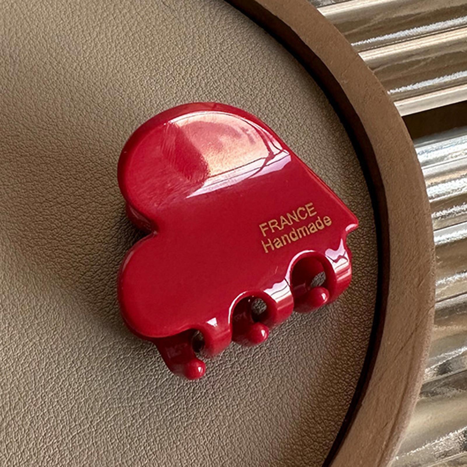 Small Hair Claw Acetate Hair Crabs For Girls Cute Heart Shaped Hair Clips Children Women Causal Hairpin Hair Accessories