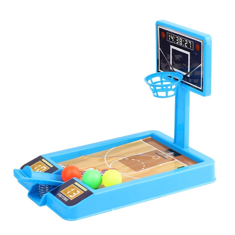 Basketballspielzeug Mini-Basketballständer mit 2 Bällen 1 Basketballfeld Desktop-Spielbrett zur Angstlösung für Kinder ab 3 Jahren