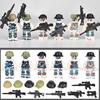 Military Zombie Building Blocks Ghost Special Police Wolf Warrior Special Forces Mutant Zombie Police Assembling Party Toys