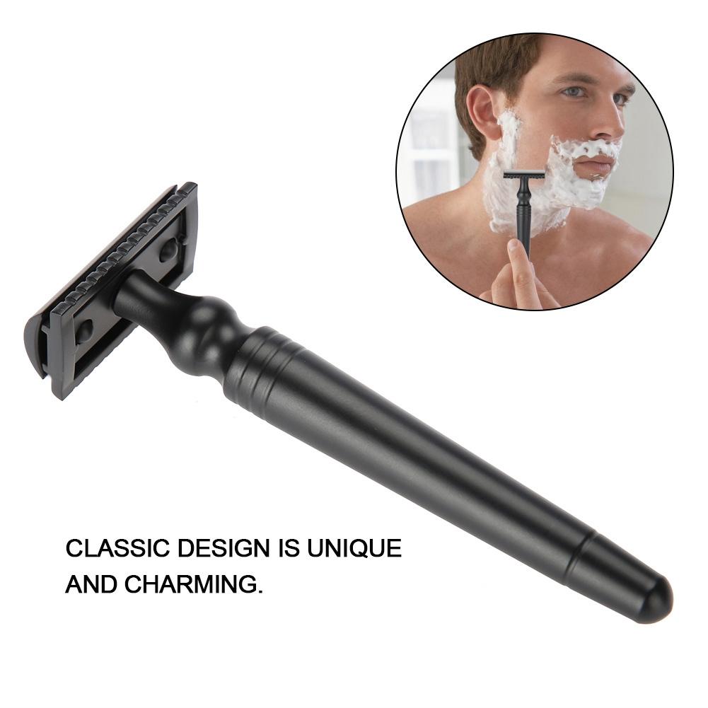 Safety Beard Shaping Razor Double Edge Blade Manual Mustache Shaving Tool Set