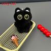 Black Cat Plush Keychain With Squeaker Beads For Kids And Collectors