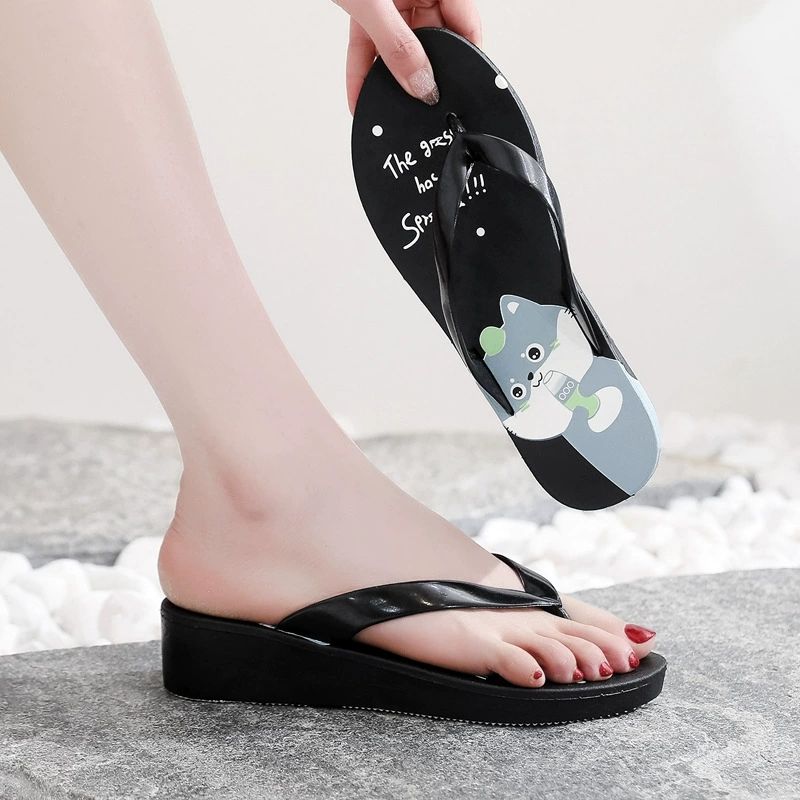 Anti-slip Anti-odor Bathing Flip-flops Outside Wear Cartoon Cute Flip-flops Waterproof Tiktok Same Style