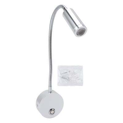 Dimmable RV Reading Light 3 Color Temperature Boat Bedside Flexible Gooseneck Wall Lamp with USB