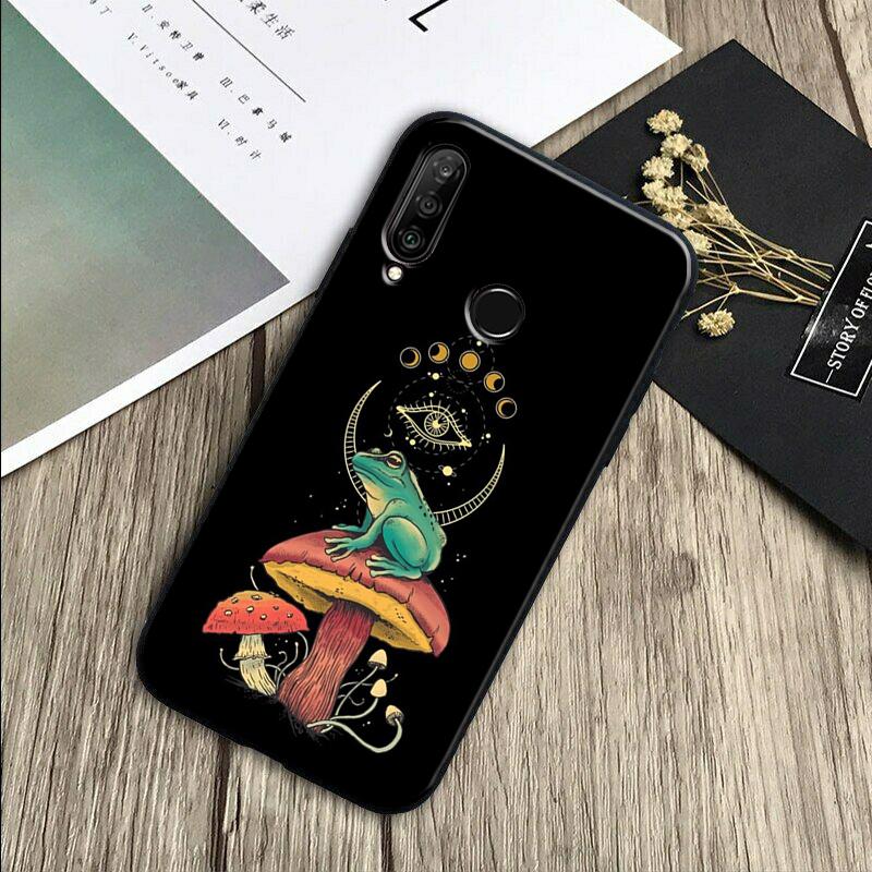 Cottagecore Frog Mushroom For Huawei Nova 11 12i 8i 7i 3i 9 10 SE Y60 Y61 Y70 Y72 Y73 Y90 Y91 P20 P30 Pro P40 Lite Case