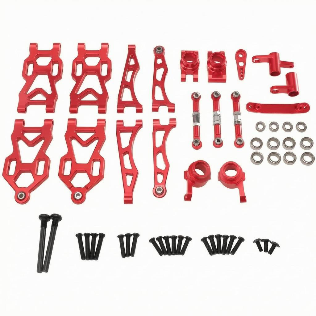 Aluminum RC Car Replacement Parts Set Rigid 1:16 Scale Metal Kit