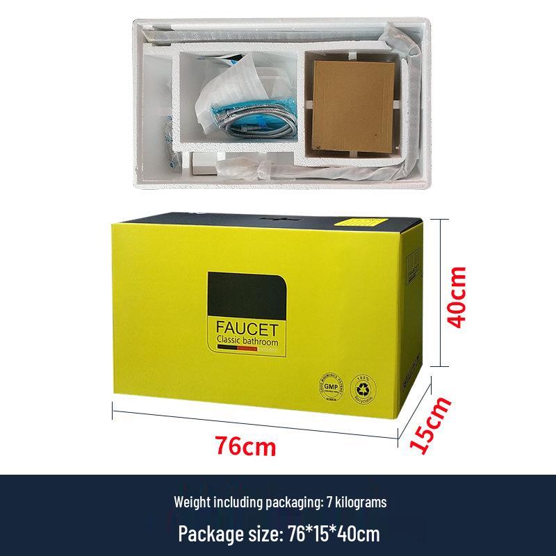 All-Copper Thermostatic Shower Faucet Set with Rain Shower Head