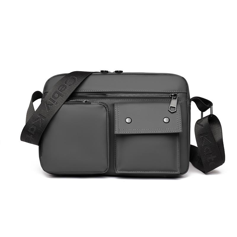 

Мужская модная многофункциональная водоотталкивающая сумка кроссбоди темно-серого