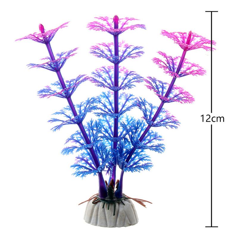 Plantas Artificiais Subaquáticas de Plástico Aquário Tanque de Peixes Aquático Arbusto Falso Grama Aquática Verde Decoração de Simulação de Visualização