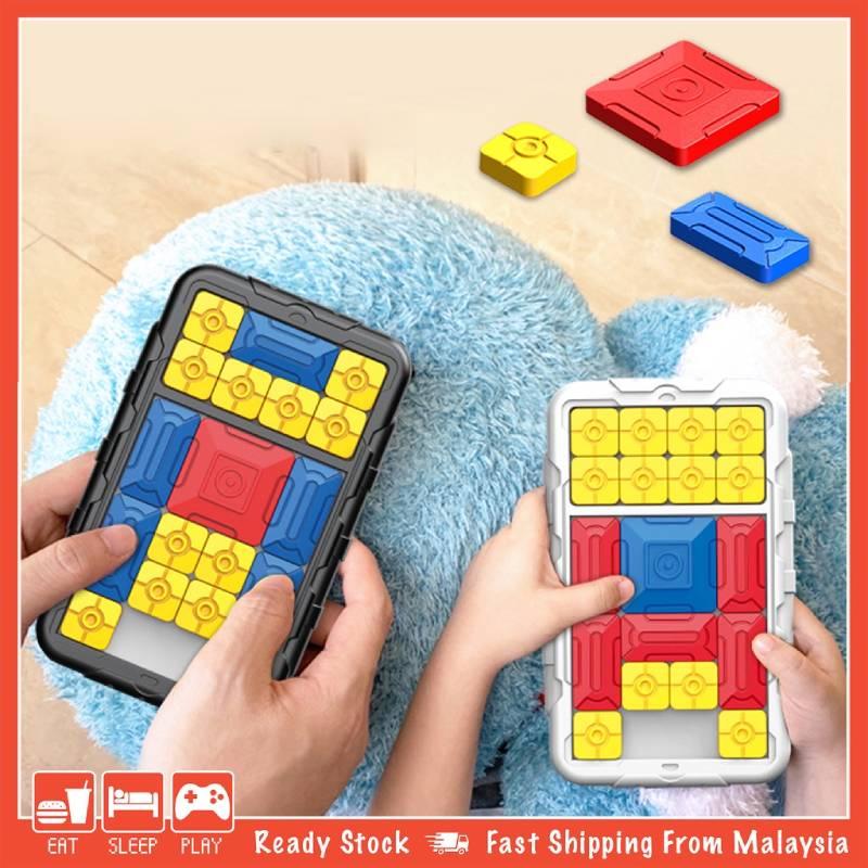 Plastic Sliding Puzzle Huarong Road Game For Children