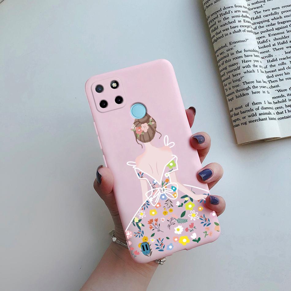 Case For Realme C25Y C21Y Back Cover Cute Flower Protect Soft Phone Case Silicone Cartoon Funda For Oppo Realme C25Y C 21Y Capa