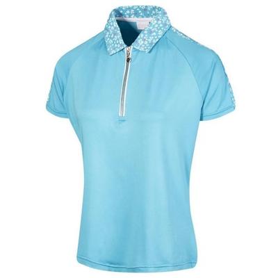 Island Green Womens/Ladies Zip Neck Golf Polo Shirt