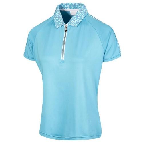 Island Green Womens/Ladies Zip Neck Golf Polo Shirt