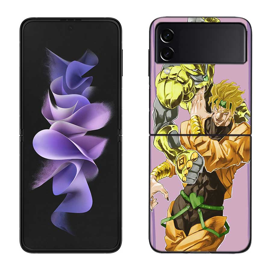 

JoJo Kira Yoshikage Killer Queen Phone Case For Samsung Z Flip 7 6 5G Galaxy Z Flip 5 4 3 Black Hard Cell Cover Luxury PC Shell Samsung Z Flip 6 5G