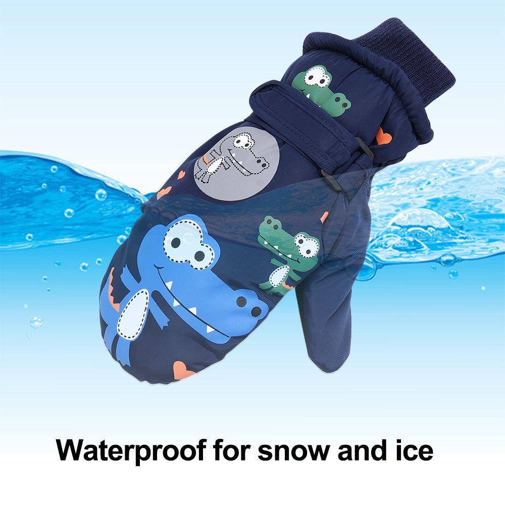 Non-slip Windproof Fleece Lined Skating Gloves Children Mittens Toddler Kids Mittens Snow Mittens