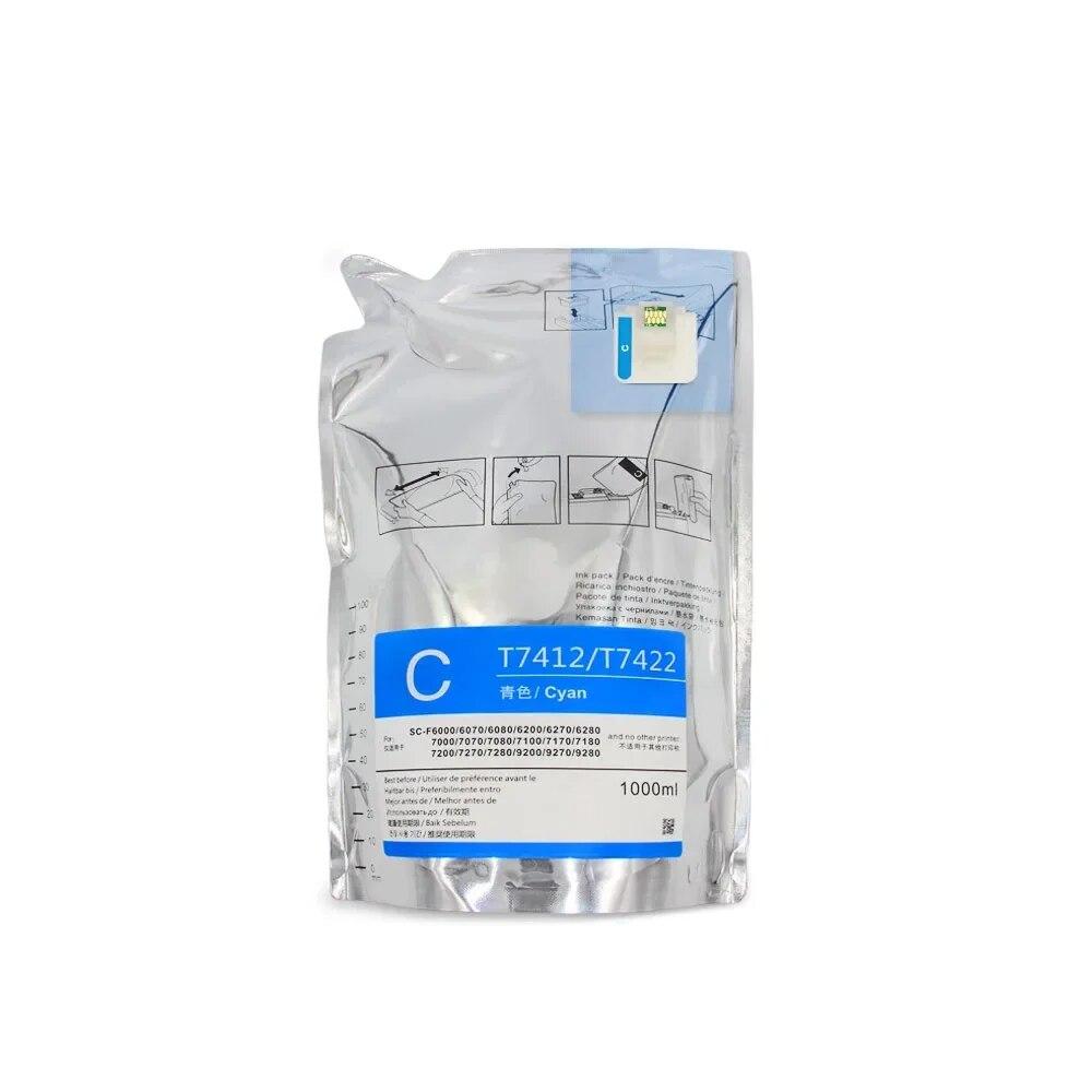 1000ML ink bag T7411/4 T741x dye sublimation ink bag suitable for Epson F6000 F7000 F7100 F6070 F7070 F7170 F6200 F7200 ink box