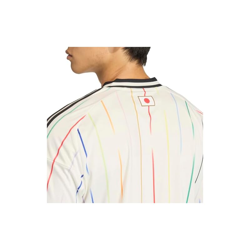Adidas Short-Sleeve T-Shirt 2026 Japan National Football Team Away Replica Jersey Men's KLG77 Off-White/Black (JN1872) L