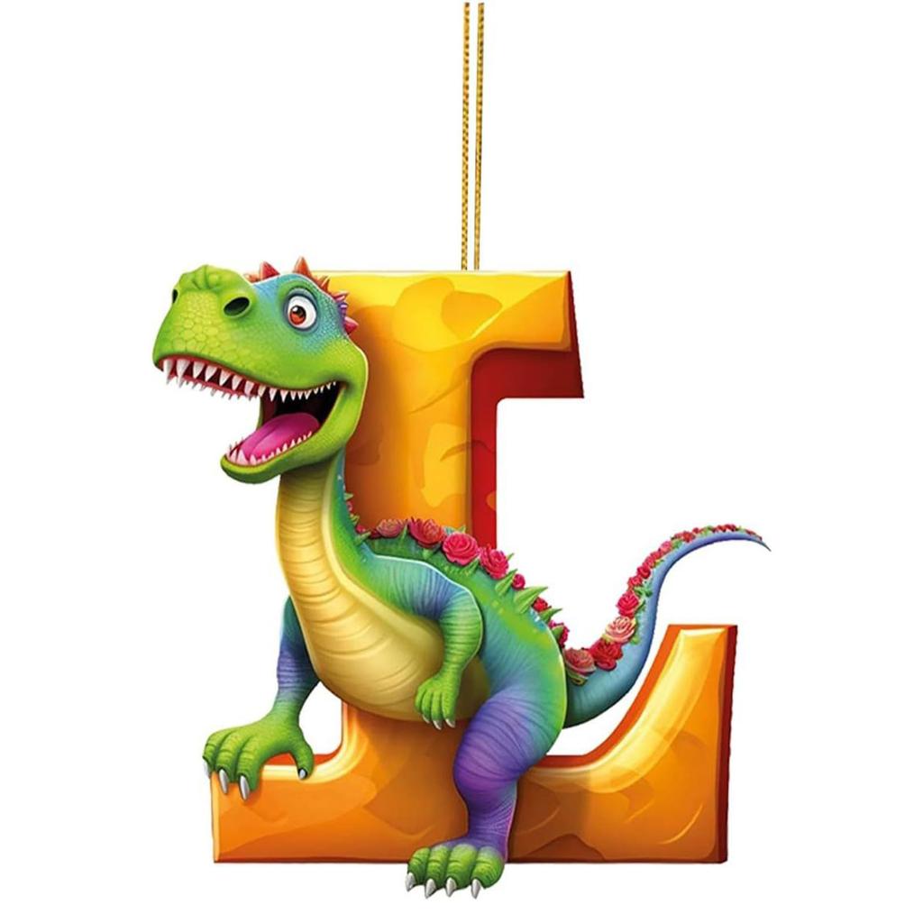 Letter Dinosaur Acrylic Pendant Christmas Tree Hanging Oranment Navidad 2024 New Year Christmas Decorations for Home