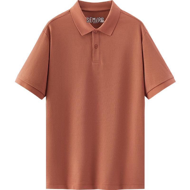 Semir Men's Summer Crisp Lapel Knit Polo Shirt