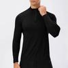 Men's /Winter Fitness Long Sleeve Quick,Dry Running Training Top Half,Zip Slim Fit Hooded Sweatshirt