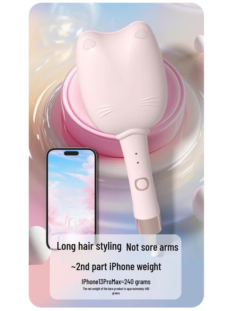 32mm Negative Ion Egg Roll Curling Iron with Cat Claw Design, Korean-Style Water Ripple, Portable.