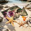 Custom Name Personalized Alpha Kappa Alpha Print Beach Towel, for Trip Camping Beach Party Home Decor, Birthday Gift for Family & Friends