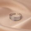 Minimalist Gold /Copper Color Multi-Layer Adjustable Open Ring For Women'S Summer Beach Vacation Party Jewelry
