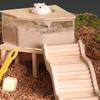 Wooden Hamster Ladder Bridge Safe Interactive Multipurpose Beech and Birch Decorative Hamster Climbing Ladder  for Indoors