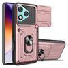 For Honor 400 Lite 5G Case PC+TPU Kickstand Phone Back Cover with Camera Slider