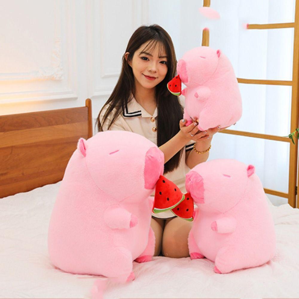 Cute Simulation Pink Watermelon Capibara Cute Soft Sport Capibara Cloth Capibara Anime Fluffty Christmas