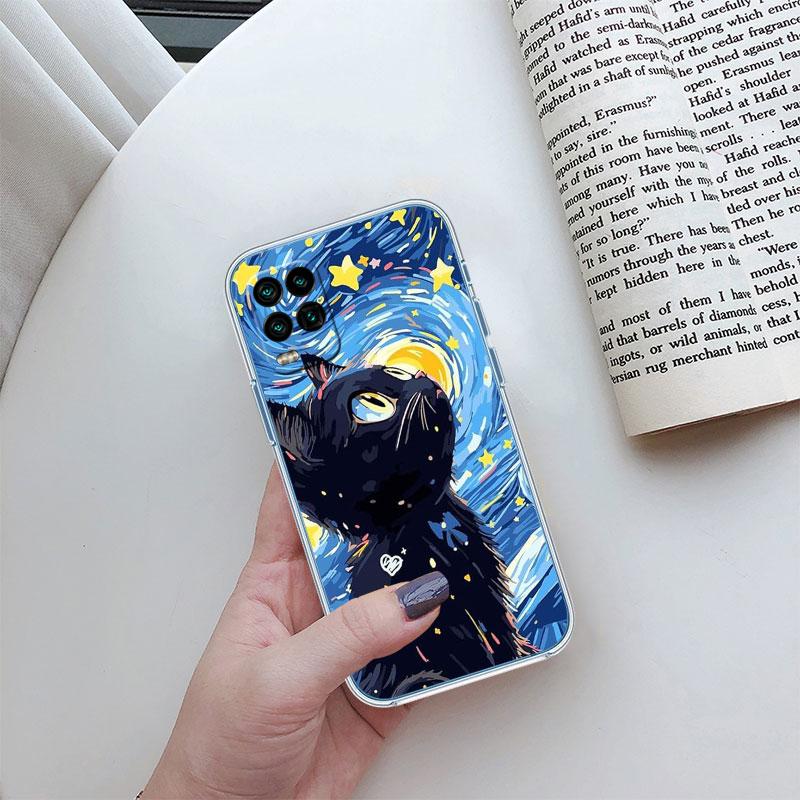 Cat Kitten Meow Transparent Phone Case for Motorola Moto Edge Plus G200 G23 E13 E15 E20 E30 G62 G71 G72 G75 G24 G15 Power