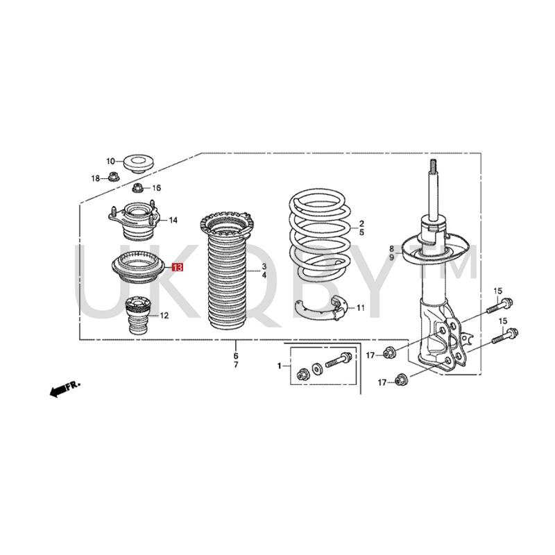 51726-SNA-G01 51726-SAA-013 Suitable for Ho Nd a Ci Vi C Siming Front Shock Absorber Bearing Plane Bearing Buffer Block Support