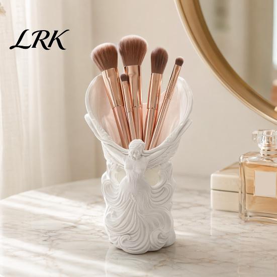 Stain-resistant Vase Angel Fairy Pen Holder, 3D Printed Cosmetic Organizer, Cute Makeup Brush Dried Flower Cup for Vanity Desk, Vase, Gift Women