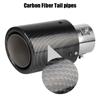 With Red/Blue LED Flaming Luminous Universal Car Modified 63-65mm Inlet Carbon Fiber Tail pipes Car Exhaust Muffler Pipe