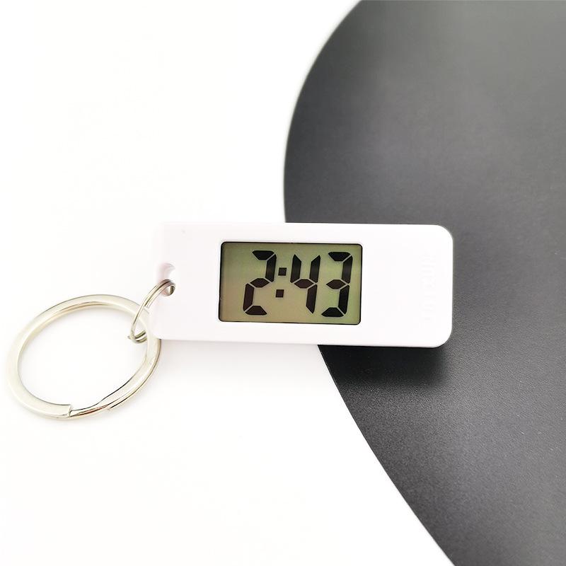 Student Candy Color Digital Keychain Watch - Silent Mini Clock Gift