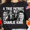 Charlie Kirk Shirt True Patriot 2025 Rip Memorial American Flag TShirt Unisex T-Shirt