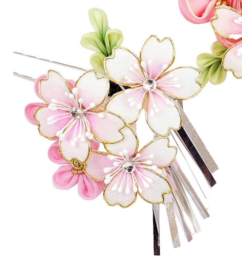 hair accessory set for and other silver leaflet Two-piece furisode, coming-of-age ceremonies, graduations, Shichi-Go-San, Shichi-Go-San occasions.