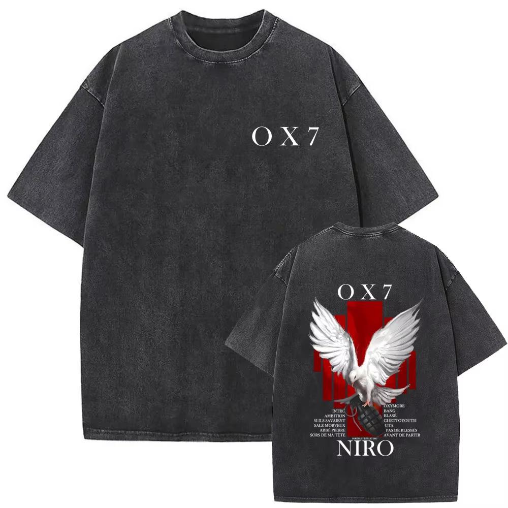 Rapper Album Graphic Washed Vintage Tshirt Men Women Hip Hop Fashion Pop Music cotton Tshirt Male Vintage Oversized Tops