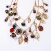 European, American and Medieval Multi-layer Stacking Design Sense Retro Pendant Insect Leaf Love Geometry Necklace