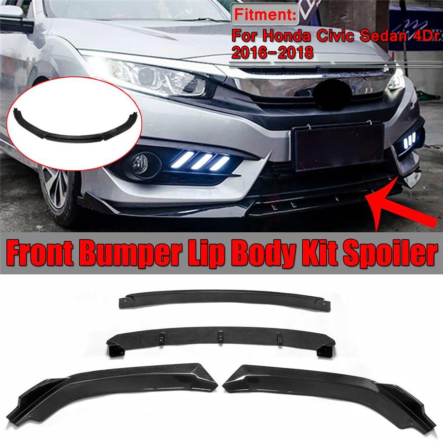 Frontstoßstangenlippe Bodykit Spoiler für Honda Civic Limousine 4-türig 2016-2018