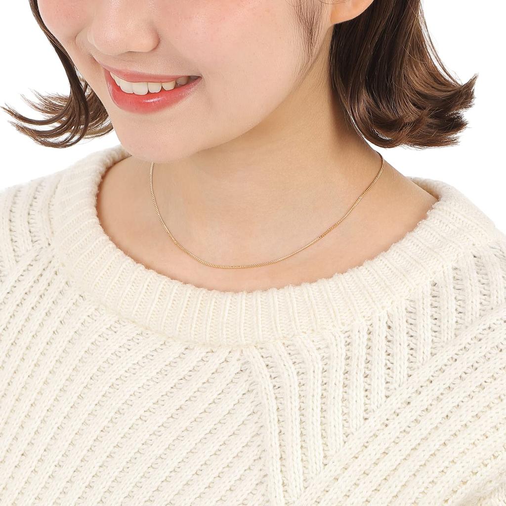 18K Gold Single Kihei Certified with 3cm AJ Made in Necklace Chain [FAIRY CULLET] Double-Sided 3.0g - 40cm, Stamp, Ring, Japan,