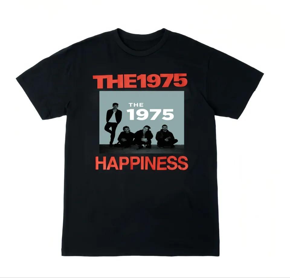 Новая черная футболка унисекс The 1975 Band Happiness из плотного хлопка, все размеры SE567 XXXXL