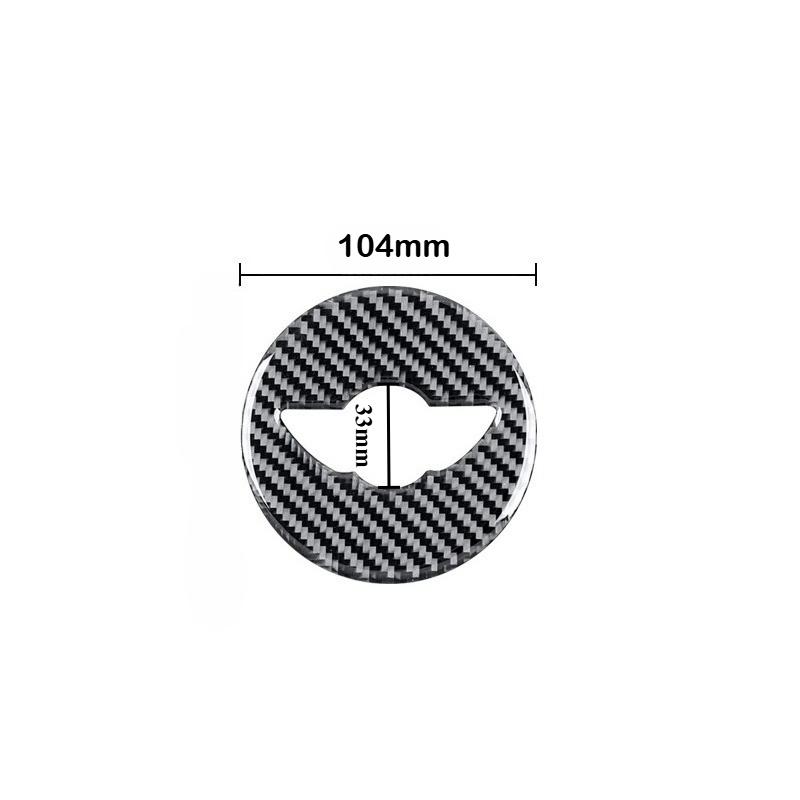 1PC Real Carbon Fiber Car Steering Wheel Decoration Sticker For Mini Cooper F54 F55 F56 F57 F60 Car Interior Accessories