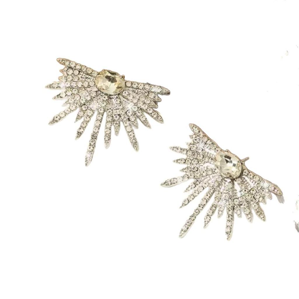 Luxury High-End Single Diamond Zirconia Stud Earrings - Exaggerated Internet Celebrity Style for Women