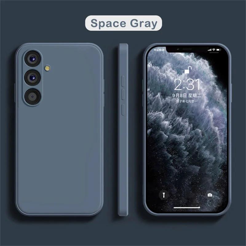For Samsung A54 5G Case Liquid Silicone Camera Lens Protector Phone Cases For Samsung Galaxy A54 A55 A15 5G Soft Back Cover