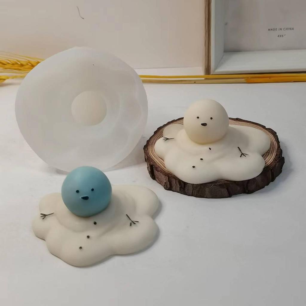 DIY Christmas Candle Silicone Mold: Snowman, Reindeer, Bell, Fruit, Handmade Soap, Aromatherapy Candle Ornament.