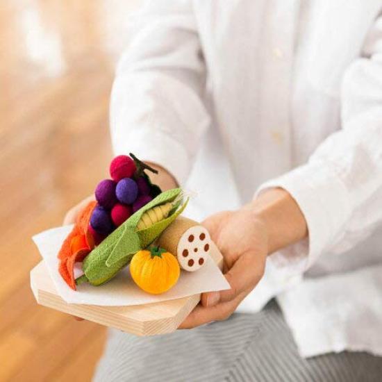 Hasegawa Buddhist Altar: Obon Decoration, Made In Japan, Chirimen Fabric, Assorted Offering Set with Stand, Height 8cm X Base Width 12cm X Depth 12cm